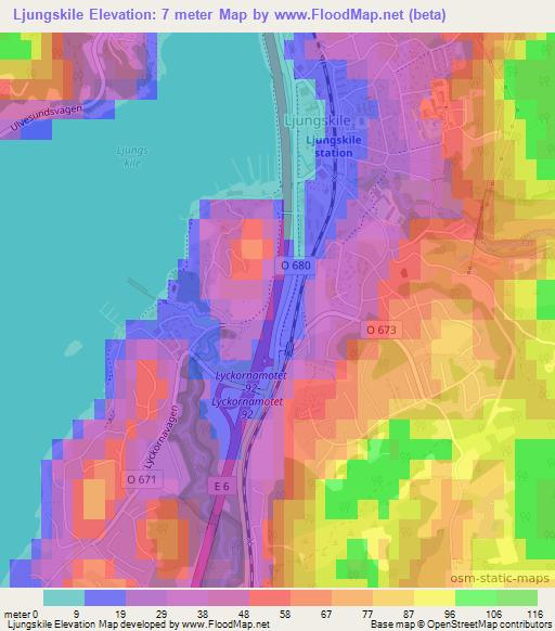 Ljungskile,Sweden Elevation Map