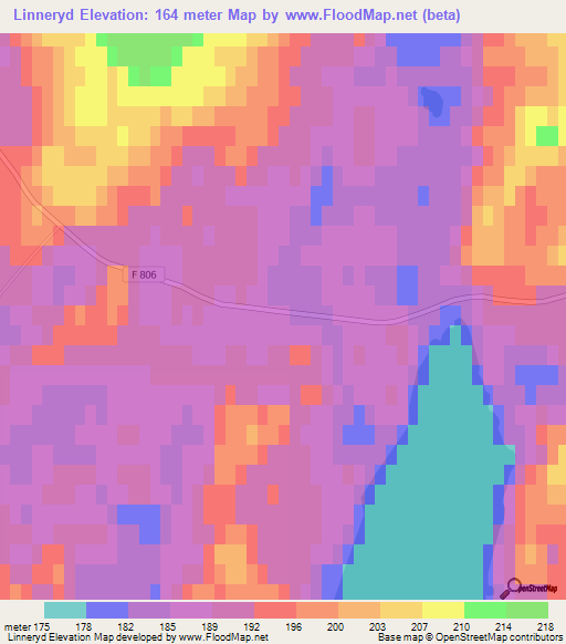 Linneryd,Sweden Elevation Map