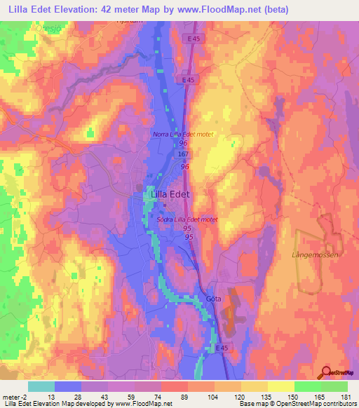 Lilla Edet,Sweden Elevation Map