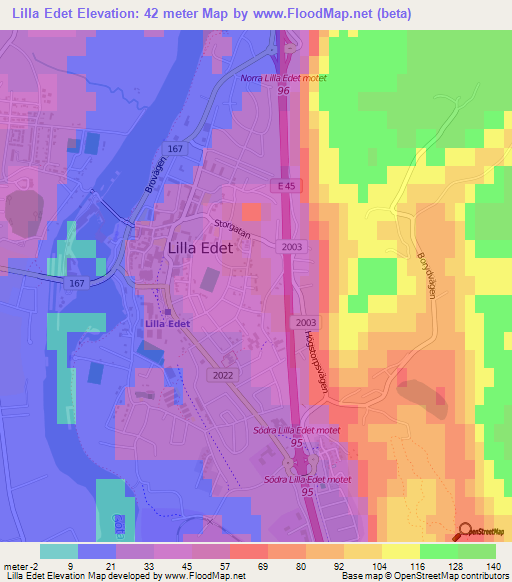 Lilla Edet,Sweden Elevation Map