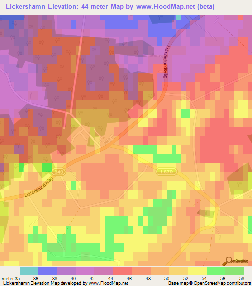 Lickershamn,Sweden Elevation Map