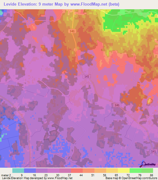 Levide,Sweden Elevation Map