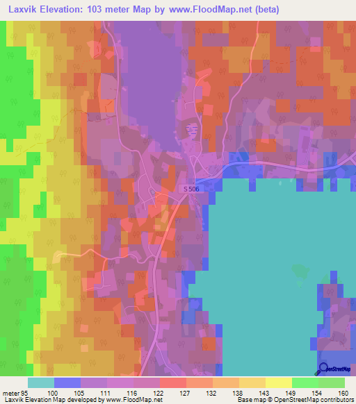 Laxvik,Sweden Elevation Map