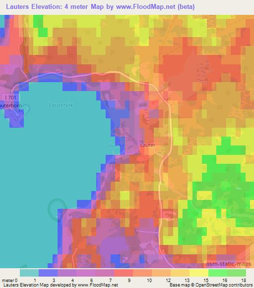 Lauters,Sweden Elevation Map