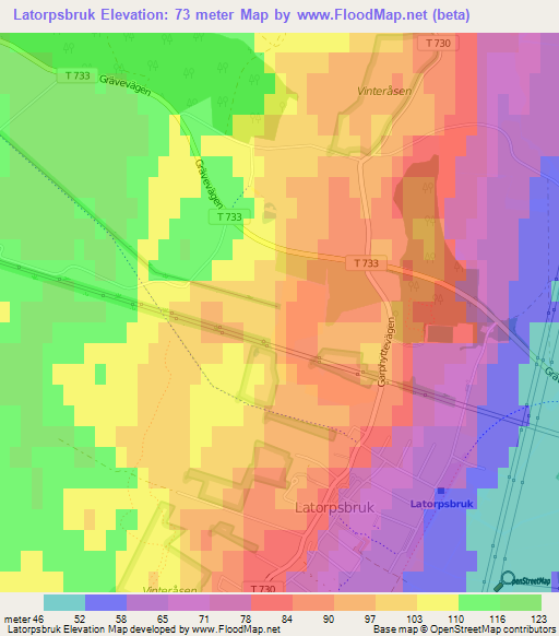 Latorpsbruk,Sweden Elevation Map