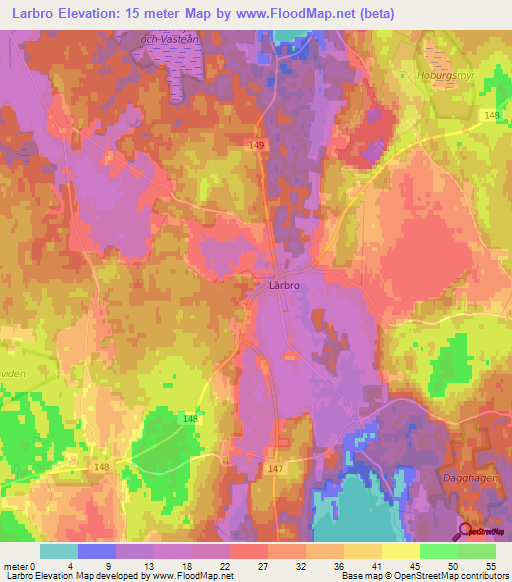 Larbro,Sweden Elevation Map