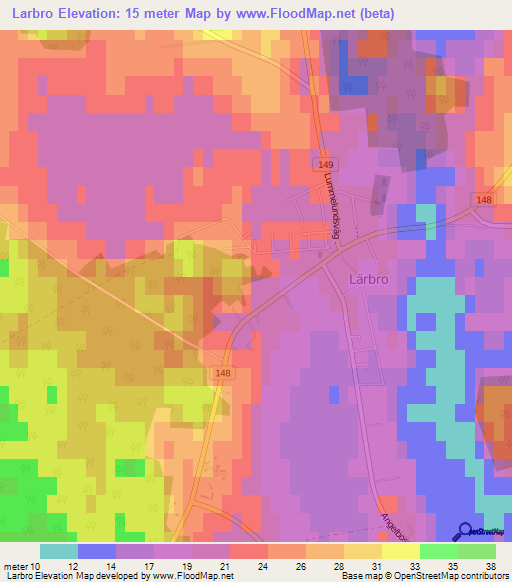 Larbro,Sweden Elevation Map