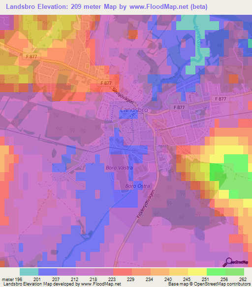 Landsbro,Sweden Elevation Map