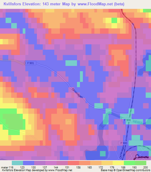 Kvillsfors,Sweden Elevation Map