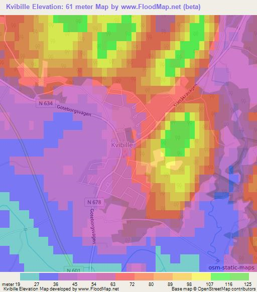 Kvibille,Sweden Elevation Map