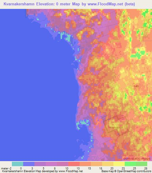 Kvarnakershamn,Sweden Elevation Map