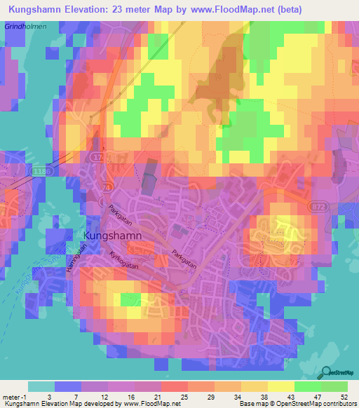 Kungshamn,Sweden Elevation Map