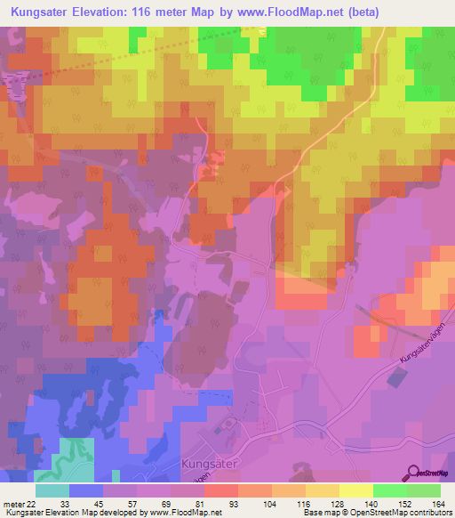 Kungsater,Sweden Elevation Map