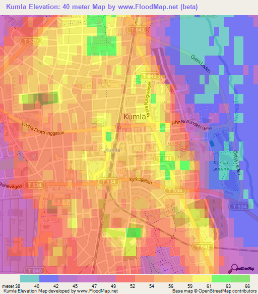 Kumla,Sweden Elevation Map