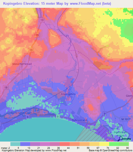 Kopingebro,Sweden Elevation Map