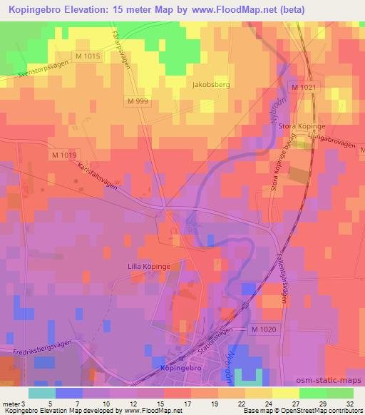 Kopingebro,Sweden Elevation Map