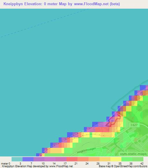 Kneippbyn,Sweden Elevation Map