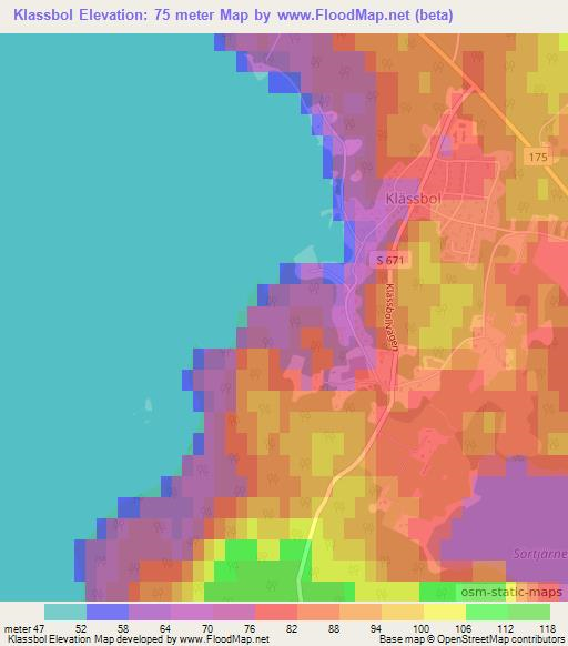 Klassbol,Sweden Elevation Map