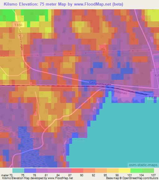 Kilsmo,Sweden Elevation Map