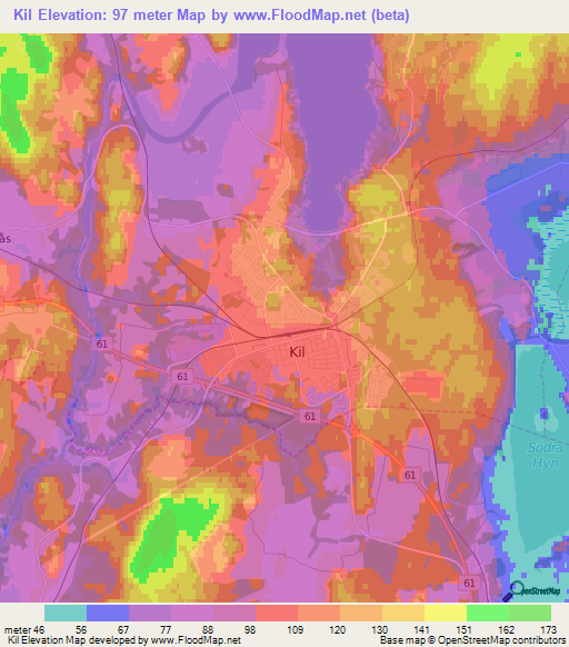 Kil,Sweden Elevation Map