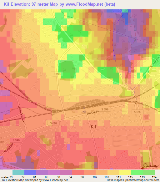 Kil,Sweden Elevation Map