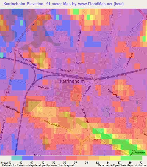 Katrineholm,Sweden Elevation Map