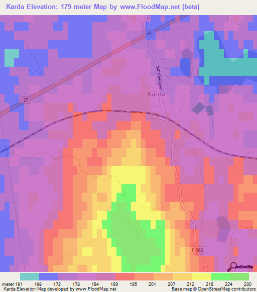 Karda,Sweden Elevation Map