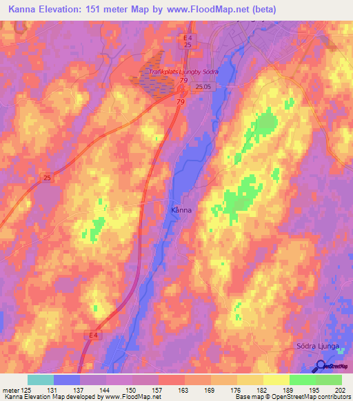 Kanna,Sweden Elevation Map