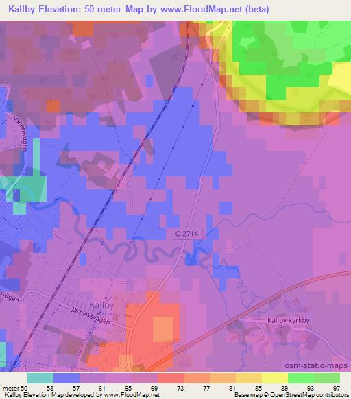 Kallby,Sweden Elevation Map