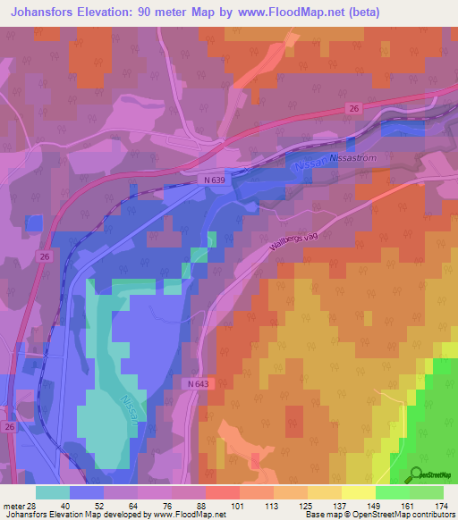 Johansfors,Sweden Elevation Map