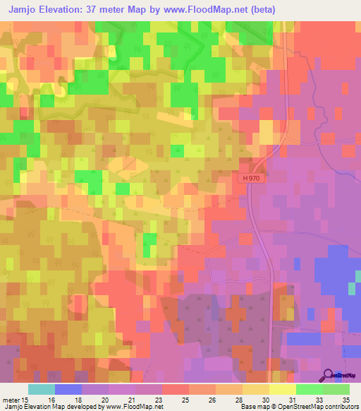 Jamjo,Sweden Elevation Map