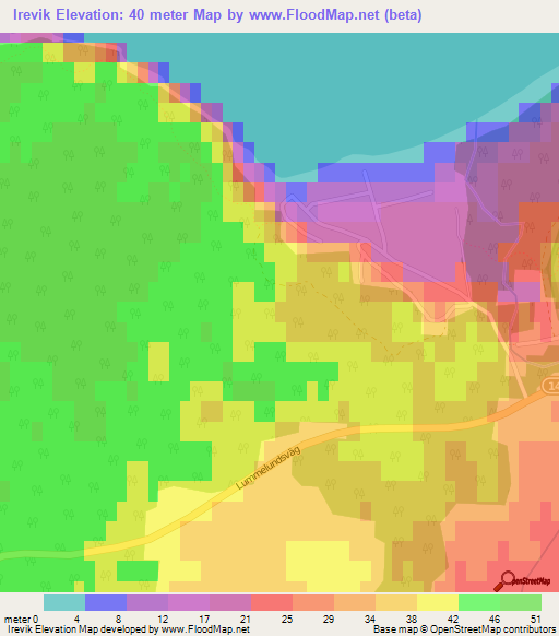 Irevik,Sweden Elevation Map