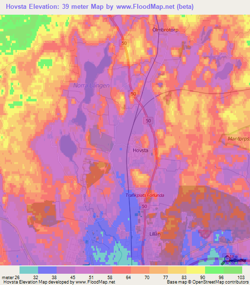 Hovsta,Sweden Elevation Map