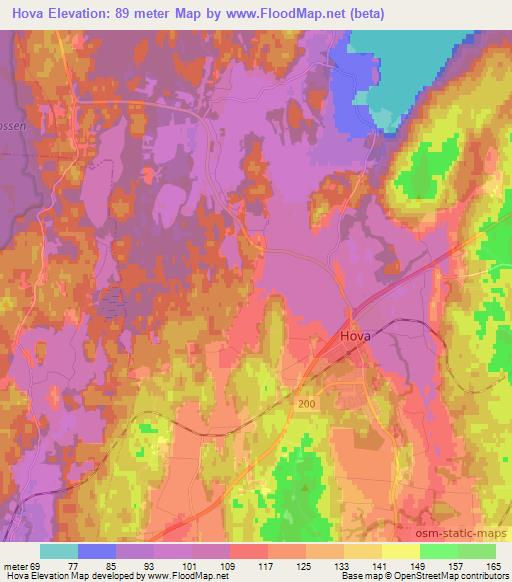 Hova,Sweden Elevation Map