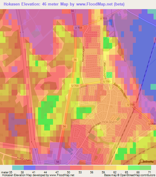 Hokasen,Sweden Elevation Map