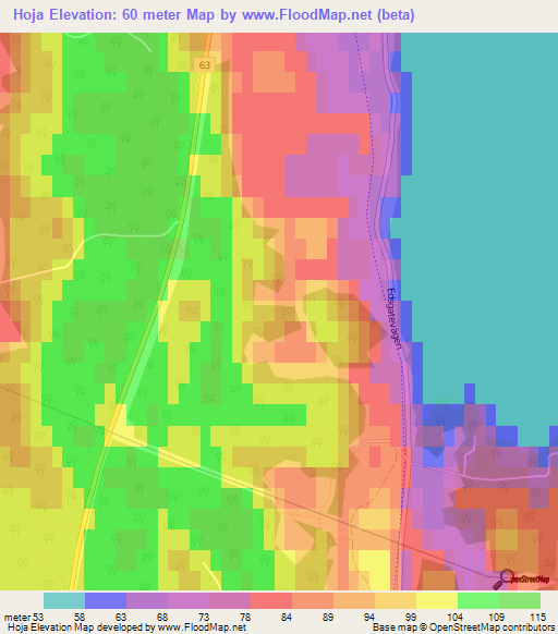 Hoja,Sweden Elevation Map