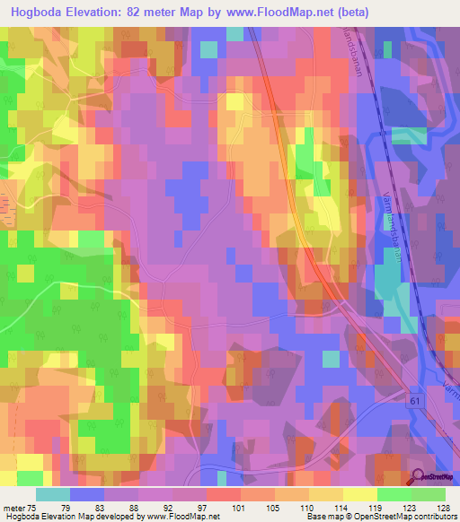 Hogboda,Sweden Elevation Map