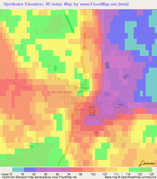 Hjortkvarn,Sweden Elevation Map