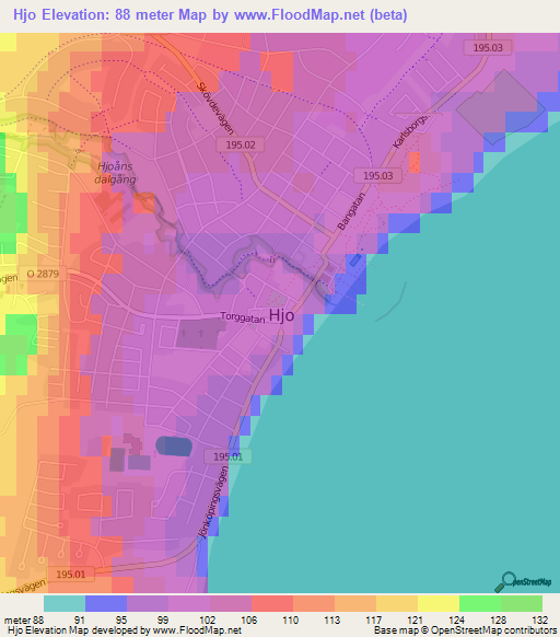 Hjo,Sweden Elevation Map