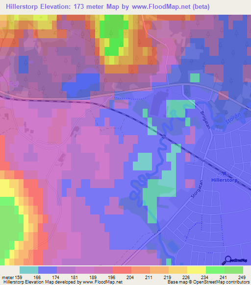 Hillerstorp,Sweden Elevation Map