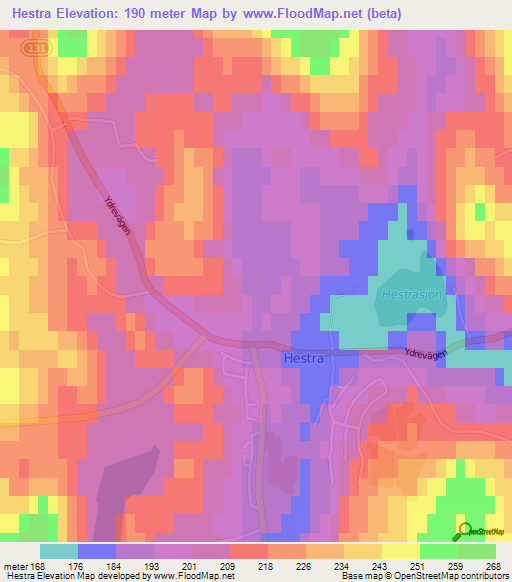 Hestra,Sweden Elevation Map