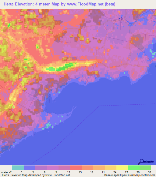 Herta,Sweden Elevation Map