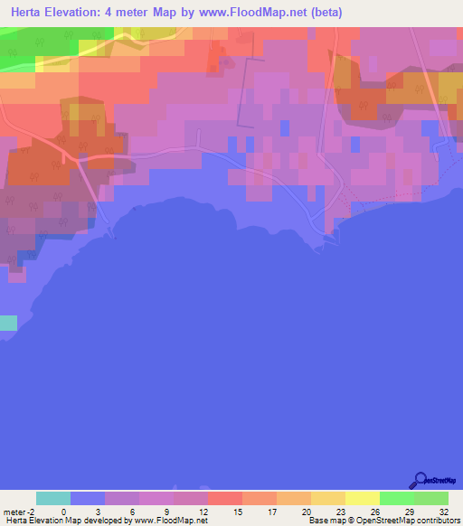 Herta,Sweden Elevation Map