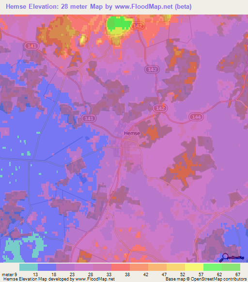 Hemse,Sweden Elevation Map