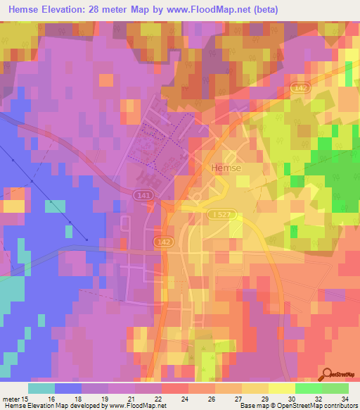 Hemse,Sweden Elevation Map