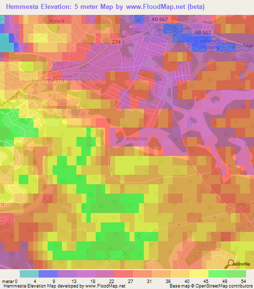 Hemmesta,Sweden Elevation Map