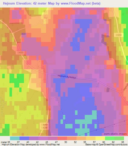 Hejnum,Sweden Elevation Map