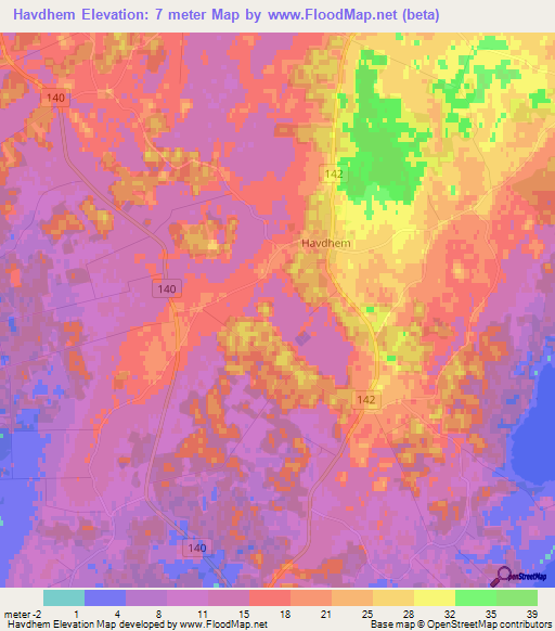 Havdhem,Sweden Elevation Map