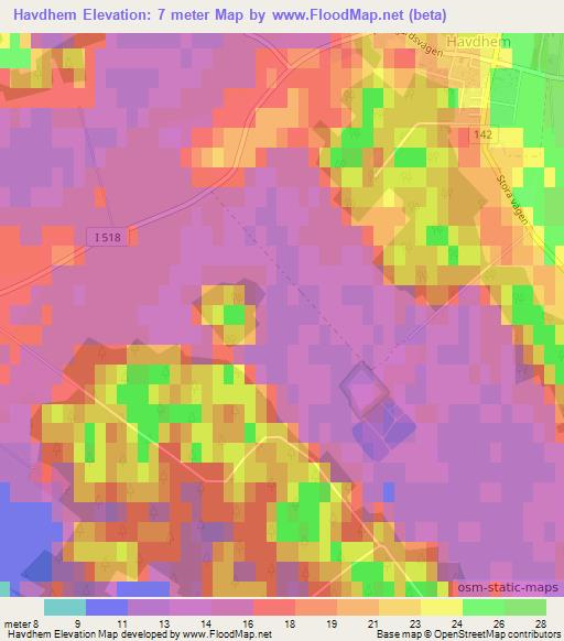 Havdhem,Sweden Elevation Map