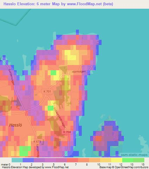 Hasslo,Sweden Elevation Map